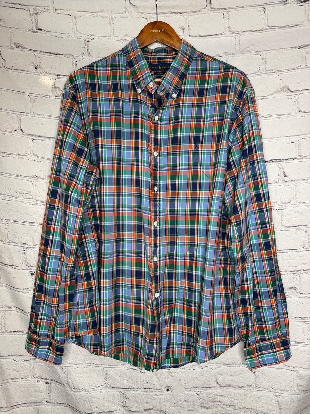 Ralph Lauren Men's Long-Sleeve Plaid Button Down Shirt Size XXLarge